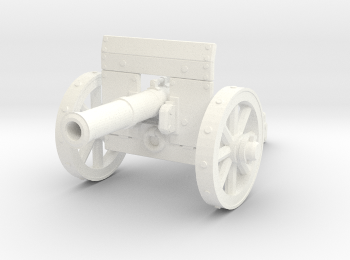 28mm Light fantasy cannon with shield 3d printed
