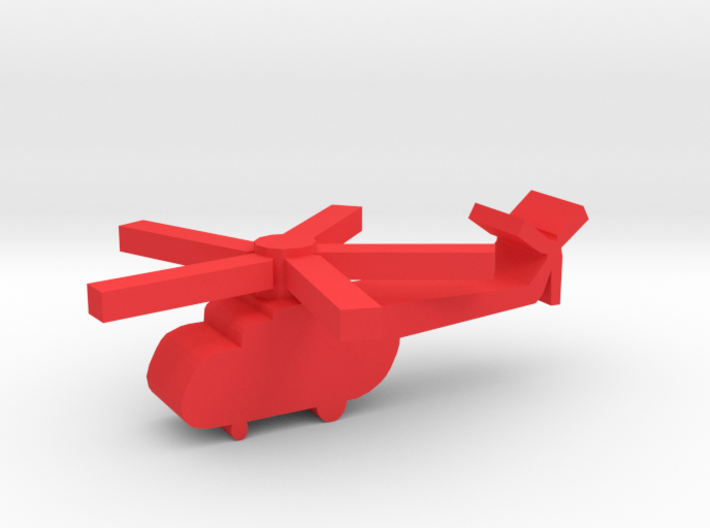 Game Piece, Red Force Hip Russian Heli 3d printed