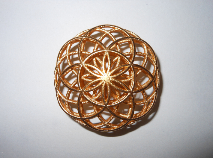 Flower of Life Charm 3d printed