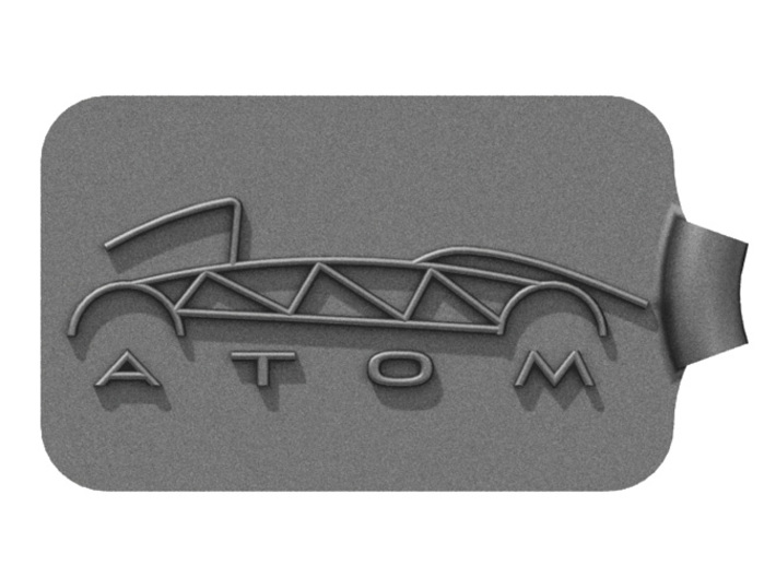 Atom Logo Key Fob 3d printed