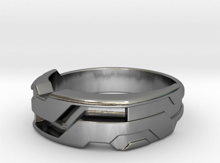 US16 Ring XXI: Tritium (Silver) 3d printed 