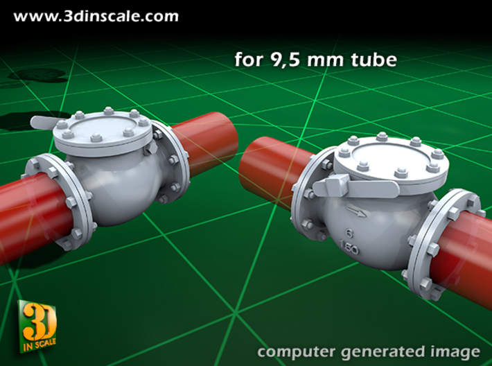 Pipeline Accessory system Valve5 - 9,5mm 3d printed