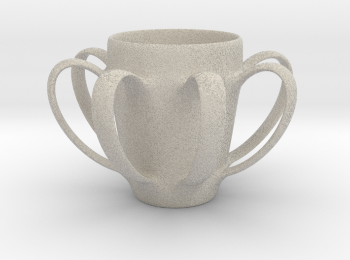 Coffee mug #4 - Many Handles 3d printed