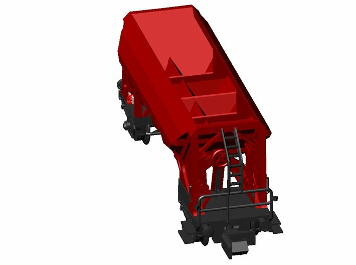 N Otmm 59 Talbot Brueckenwagen der DB 3d printed CAD-Modell mit Zurüstteilen wie Radsätzen und Kupplungen