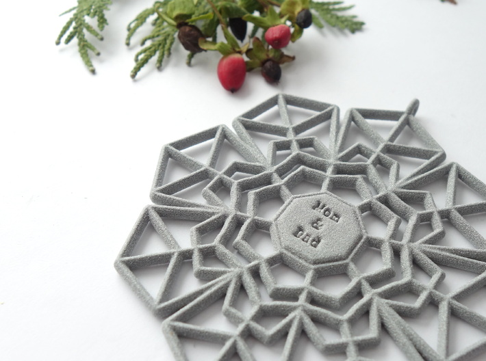 Peppermint Snowflake 3d printed