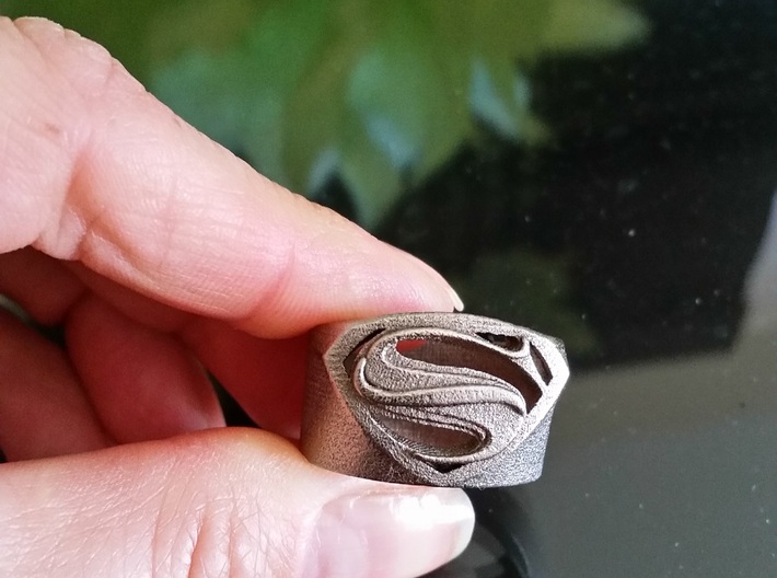 Superman Ring - Man Of Steel Ring Size US 7 3d printed 