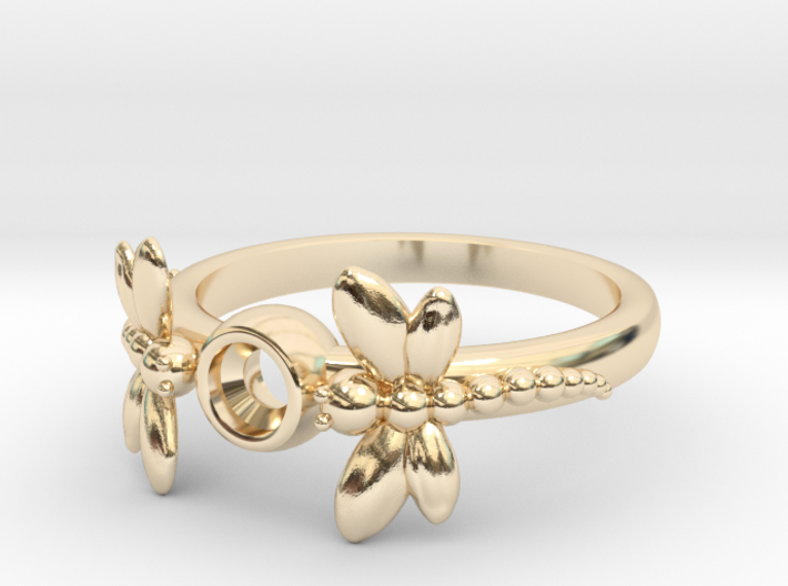 Dragonfly Ring 3d printed
