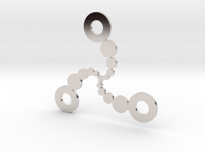 Circle Spiral Pendant 3d printed