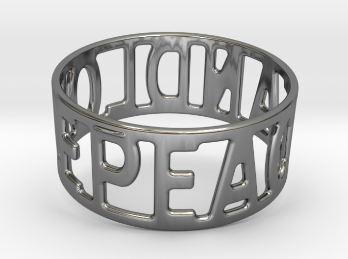 Peaceandlove 78 Bracelet 3d printed