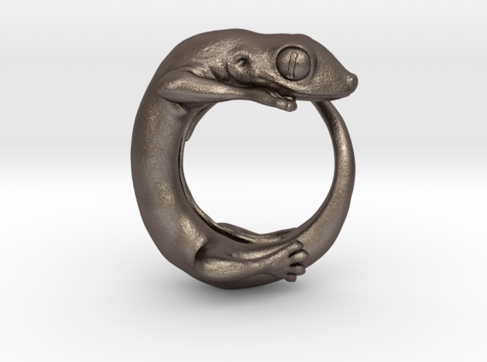 (Size 8) Gecko Ring 3d printed 