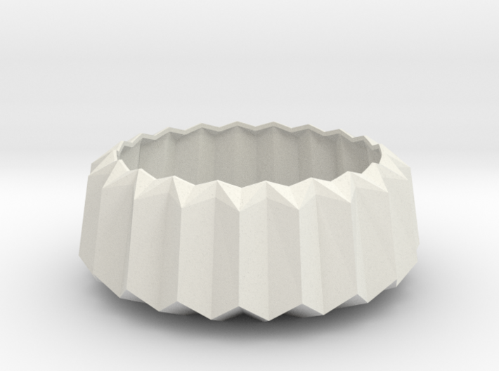 Geometric Mid-Century Design Faceted Tea Light Hol 3d printed