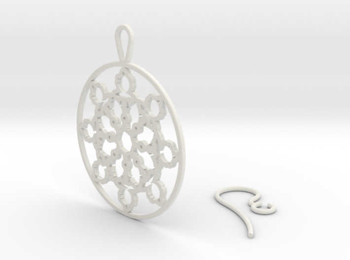 Mandelbrot Web Earring 3d printed