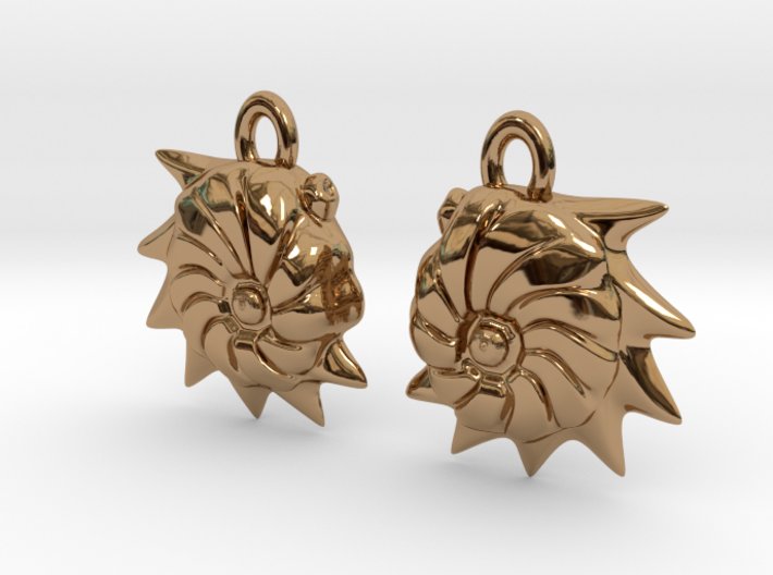 Cristellaria earrings 3d printed