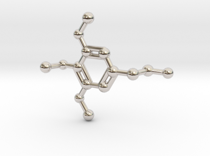 Mescaline Molecule Necklace Keychain 3d printed