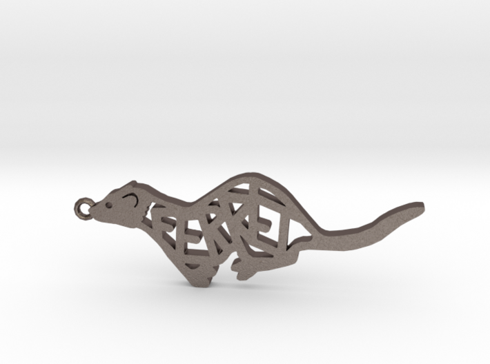 Ferret Leaping Keychain  3d printed 