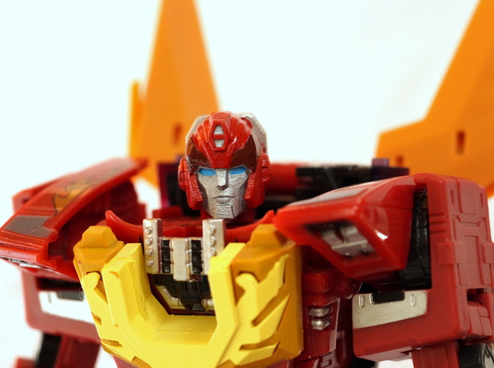 Hot Flame Convoy Head for Upgrade Armor 3d printed 
