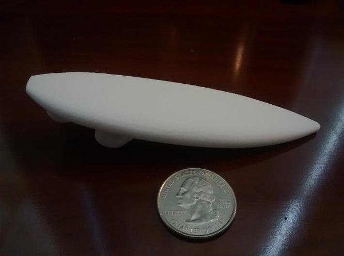 Surfboard Christmas Tree Ornament - Shortboard 3d printed Can be painted for a fun family project.