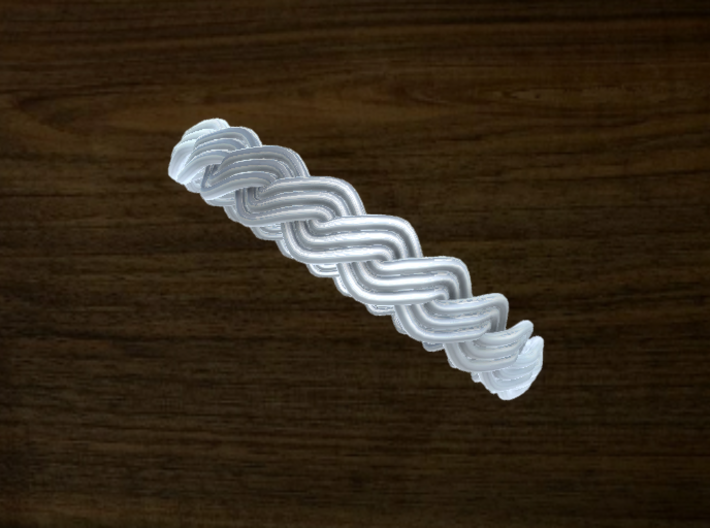 Turk's Head Knot Ring 2 Part X 25 Bight - Size 26. 3d printed