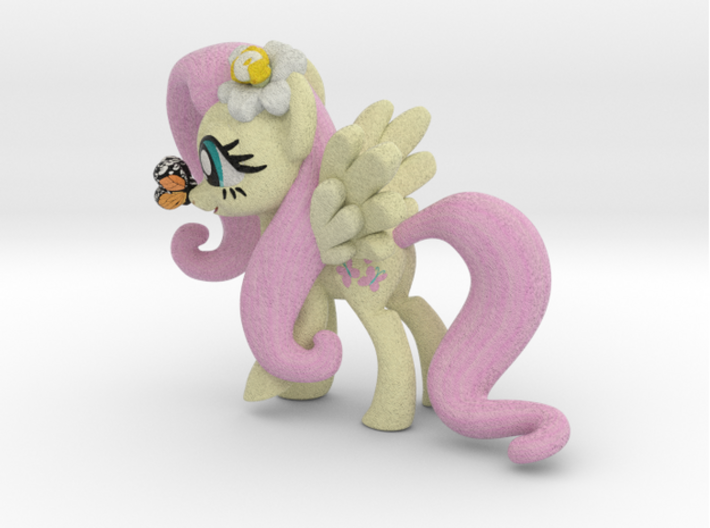 Fluttershy 1 Full Color - XS 3d printed Full Color Sand Stone