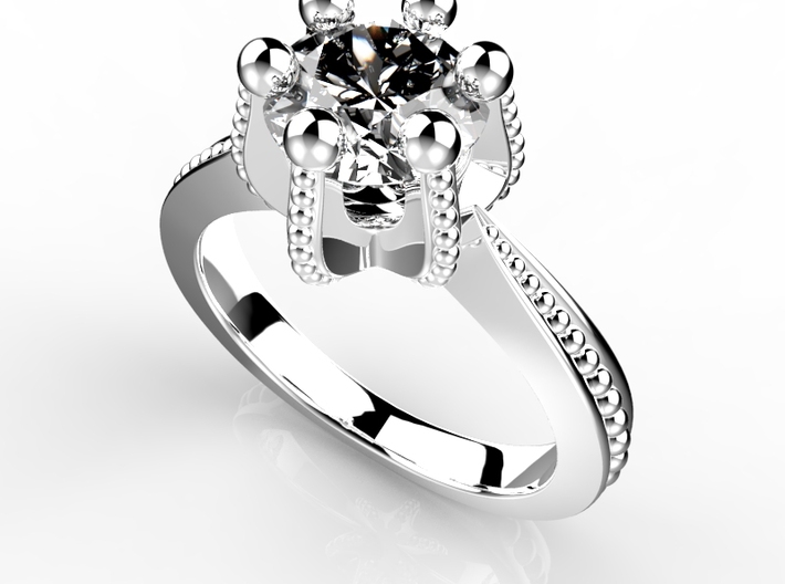 Ic14-B-Engagement Ring 3d printed 