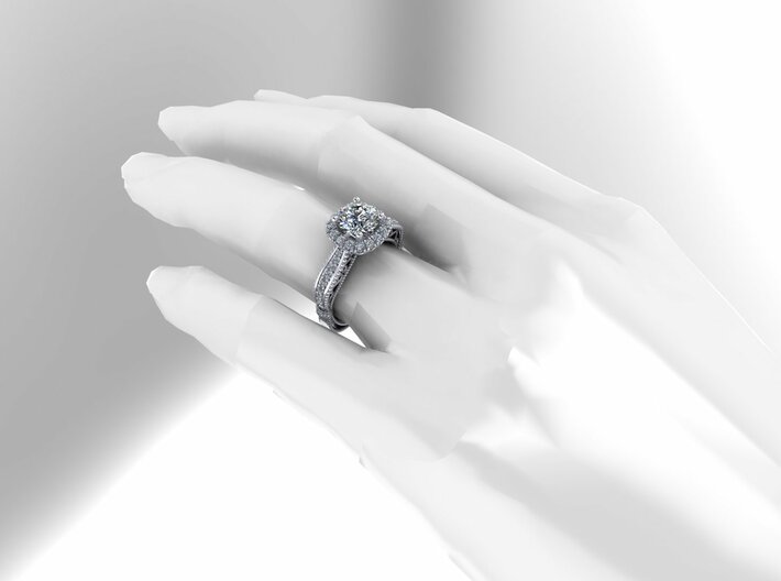 CD274- Fashion Engagement Ring Printed Wax 3d printed 