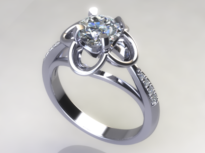 CC11 -Engagement Ring Printed Wax. 3d printed 