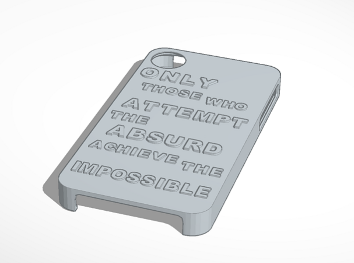 i4 case Absurd 3d printed iPhone 4 case with inspirational quote