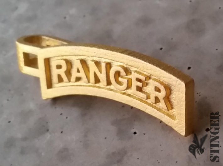 Ranger Tab Tie Bar 3d printed