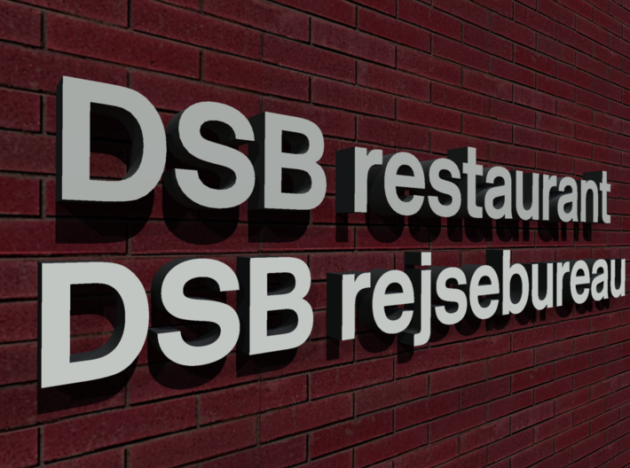 DSB Restaurant &amp; DSB Rejsebuereu (K74) 1/87 3d printed