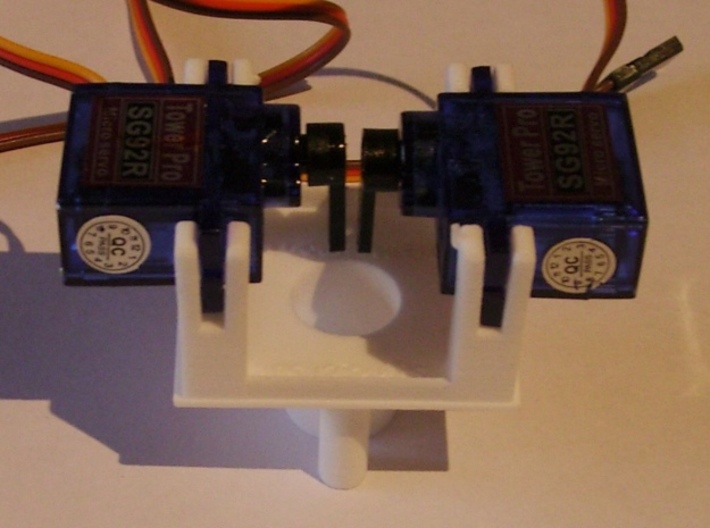 SBR Ratio signal motorising base (single) 3d printed Underside of base with servos mounted