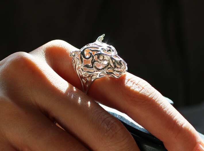 Zodiac Tiger Ring - Silver Tiger Ring, Size 6.5 (M32W86P6G) by 