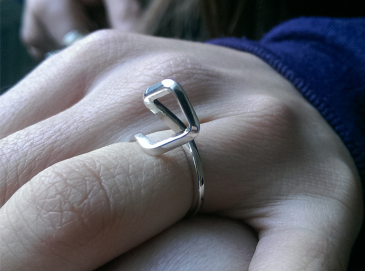 A-LINE Dancing D.011 Ring US size 3.5, d=14,5mm 3d printed 