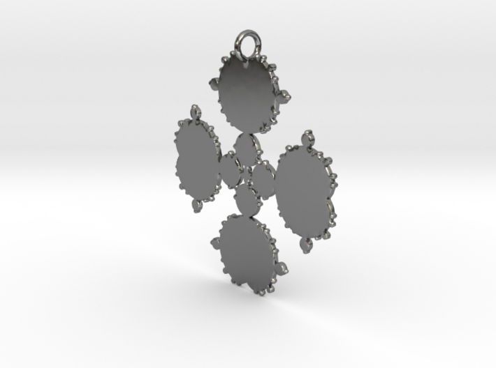 Mandelbrot Flake Pendant 3d printed