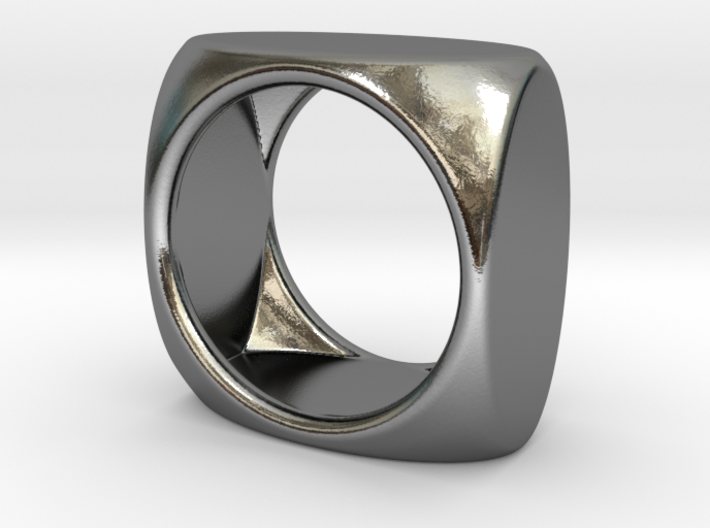 Square Ring model D - size 10 3d printed