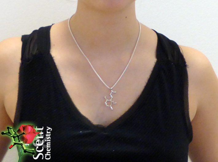 Irone 3d printed Irone pendant worn on a Thomas Sabo Glam and Soul basic necklace KE1107-001-12 in Sterling silver.