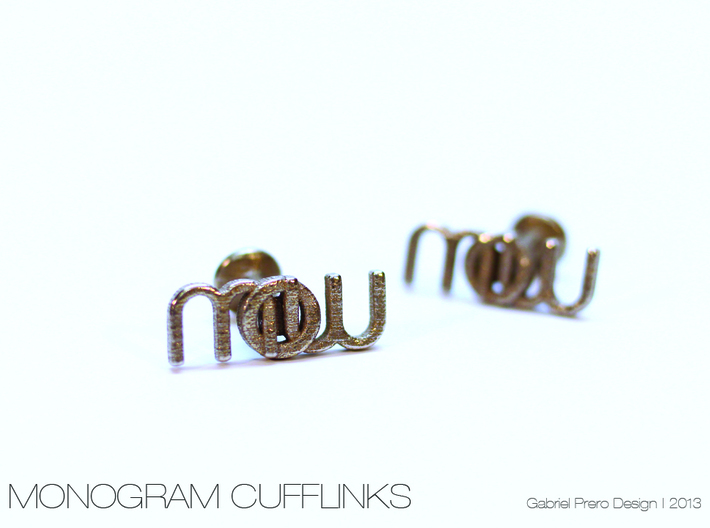 Monogram Cufflinks MWO 3d printed