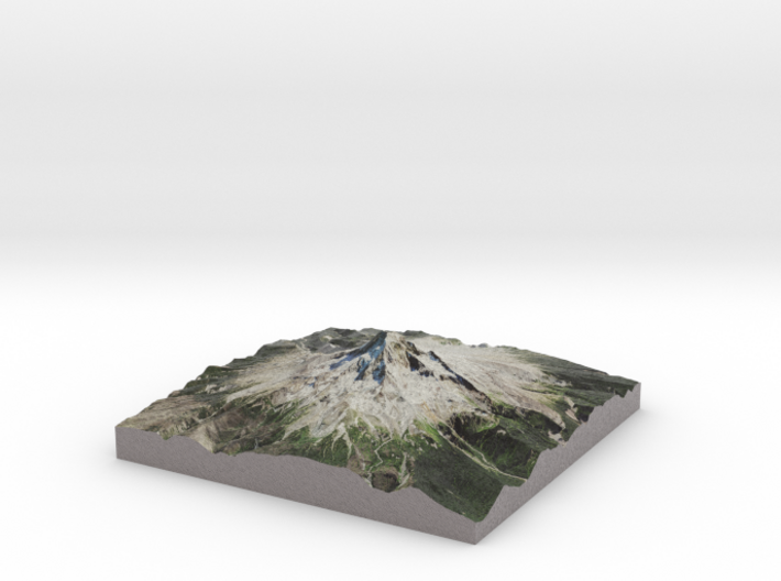 Mt Hood Map 3d printed 