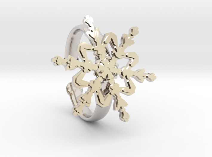 Snowflake Ring 2 d=19.5mm Adjustable h35d195a 3d printed