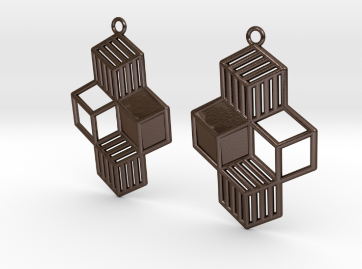 Cubic Earrings 3d printed