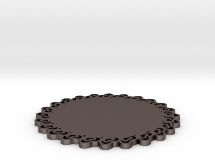 Third Scale Heart Dessert Platter 3d printed