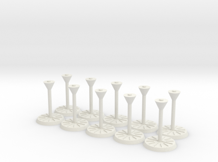 Starship Stand 1&quot; base, 10-pack 3d printed