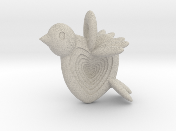 Valentine Bird 3d printed