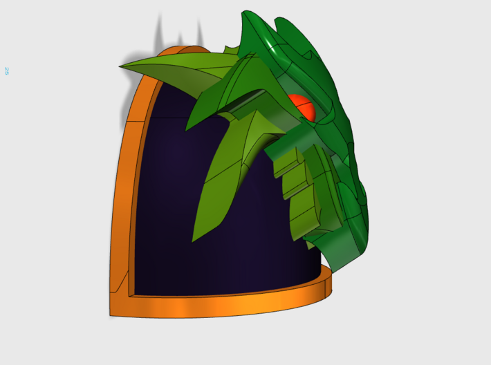 10x Dragon Head 3D - G:4a Shoulder Pad 3d printed 