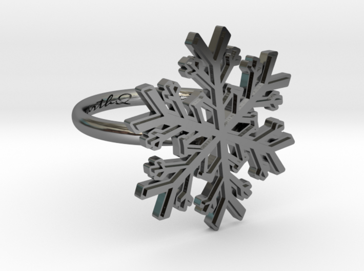 Snowflake Ring 1 d=16.5mm h21d165 3d printed