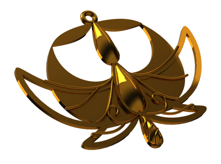 1" Princess Tutu Pendant 3d printed Trial render of Tutu's pendant.