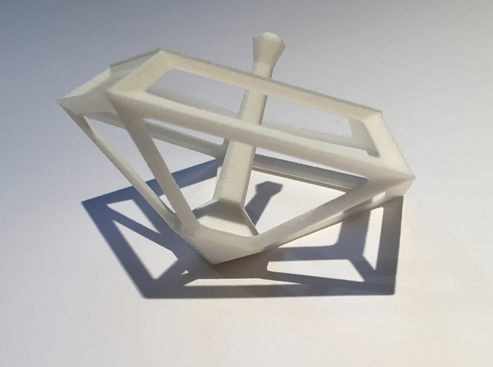 Geometric Spinning Top  3d printed 