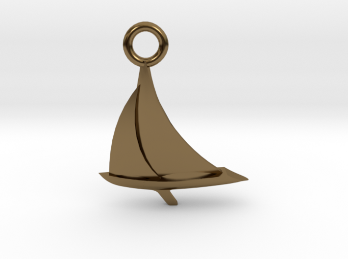 Sailboat Pendant 3d printed