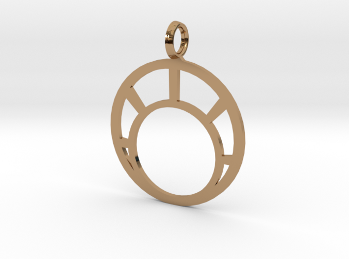 Combination Pendant Front 25 mm 3d printed