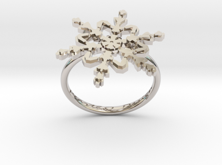 Snowflake Ring 2 d=17.5mm h21d175 3d printed