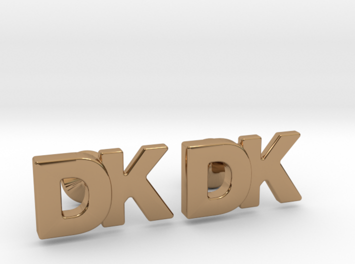 Monogram Cufflinks DK 3d printed